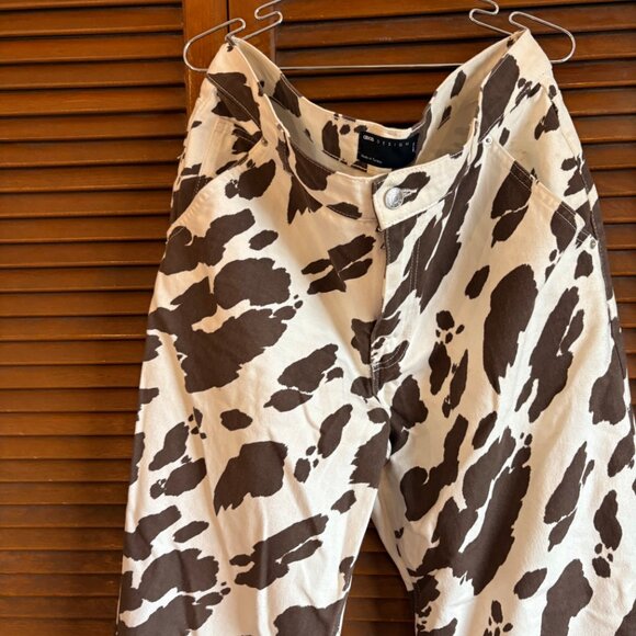 ASOS Cow Print Denim Pants Size 30/32 - Picture 4 of 4